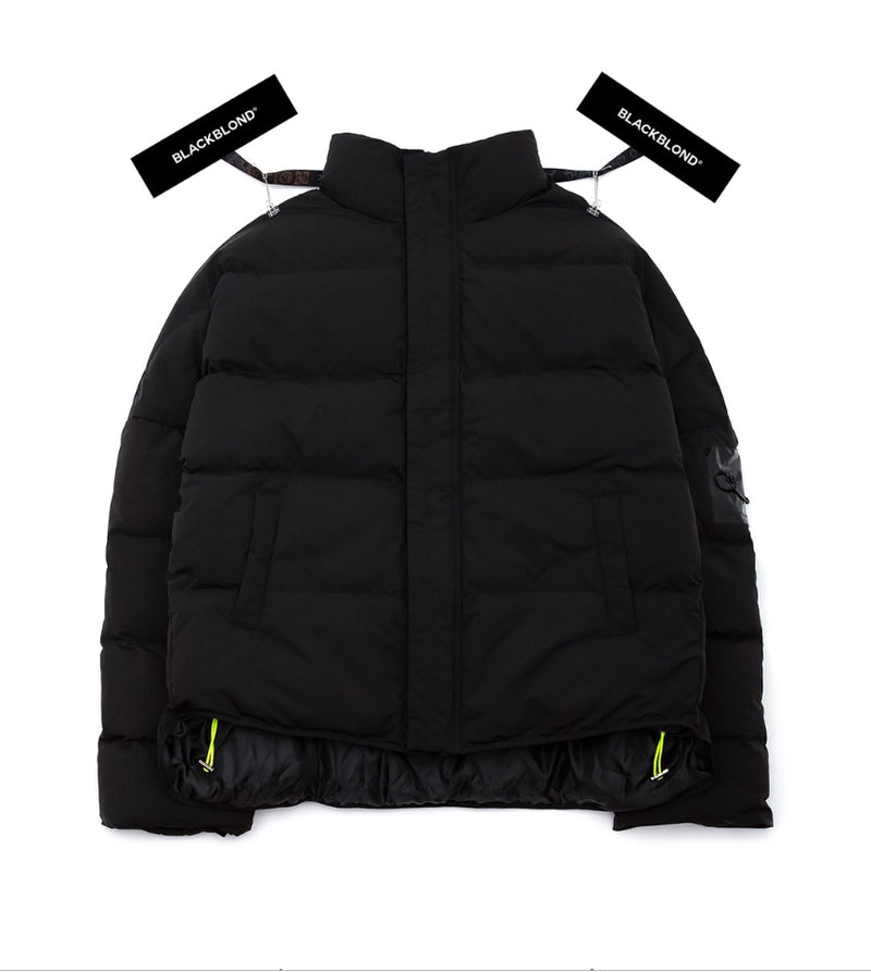 ブラックブロンド(BLACKBLOND) BBD Patch Duck Down Short Padding Jacket (Black)