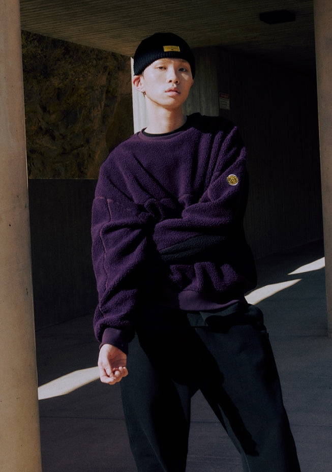 オベルー(OVERR) ESSAY.5 OVR LABEL BLACK BEANIE