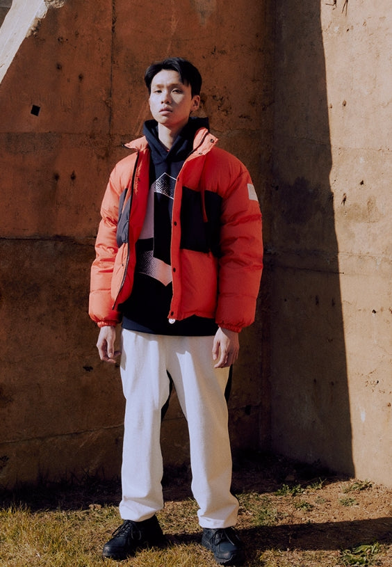 オベルー(OVERR) ESSAY.5 OVR LOGO PRINTING ORANGE PADDING