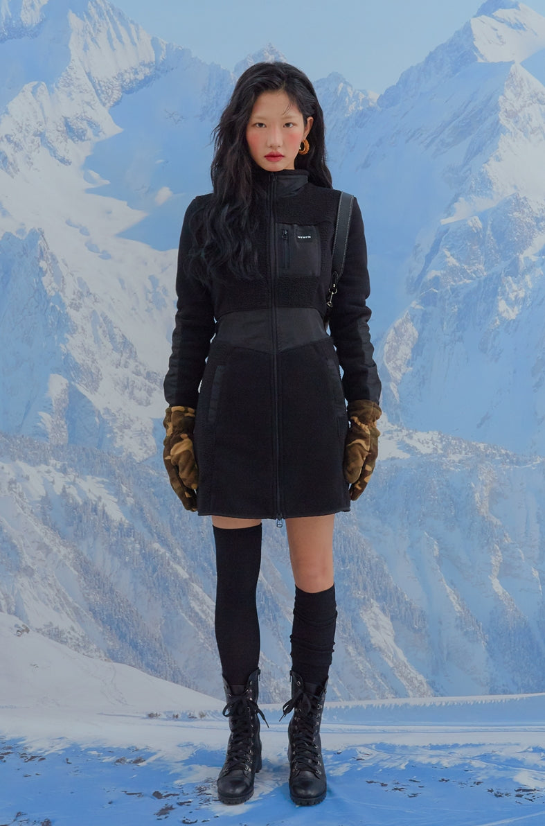 オクトーバーサード(Oct.3) Fleece Zip-up Dress Jacket [Black]