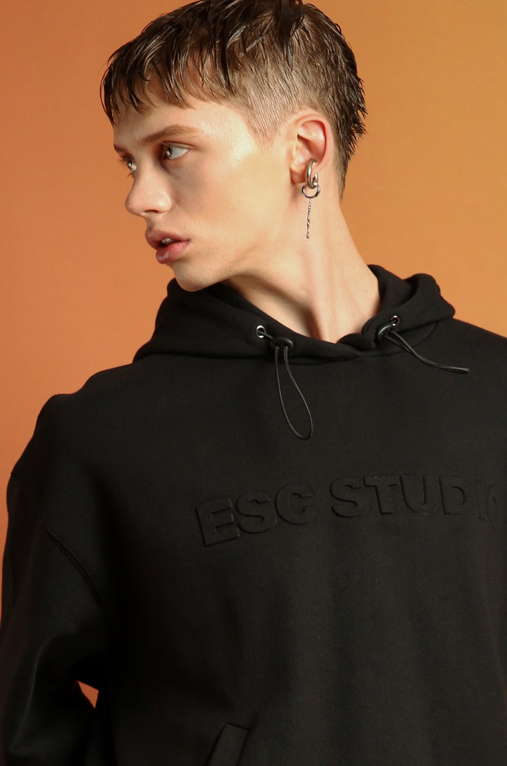 イーエスシースタジオ(ESC STUDIO)  Logo hood(black)