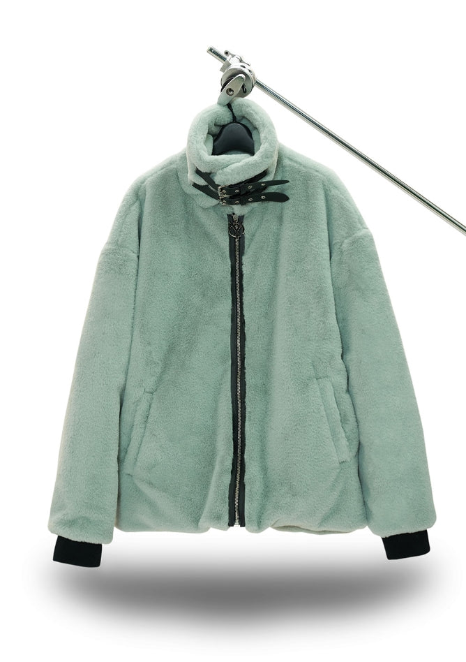 オーワイ(OY) LOGO FUR JACKET - MINT