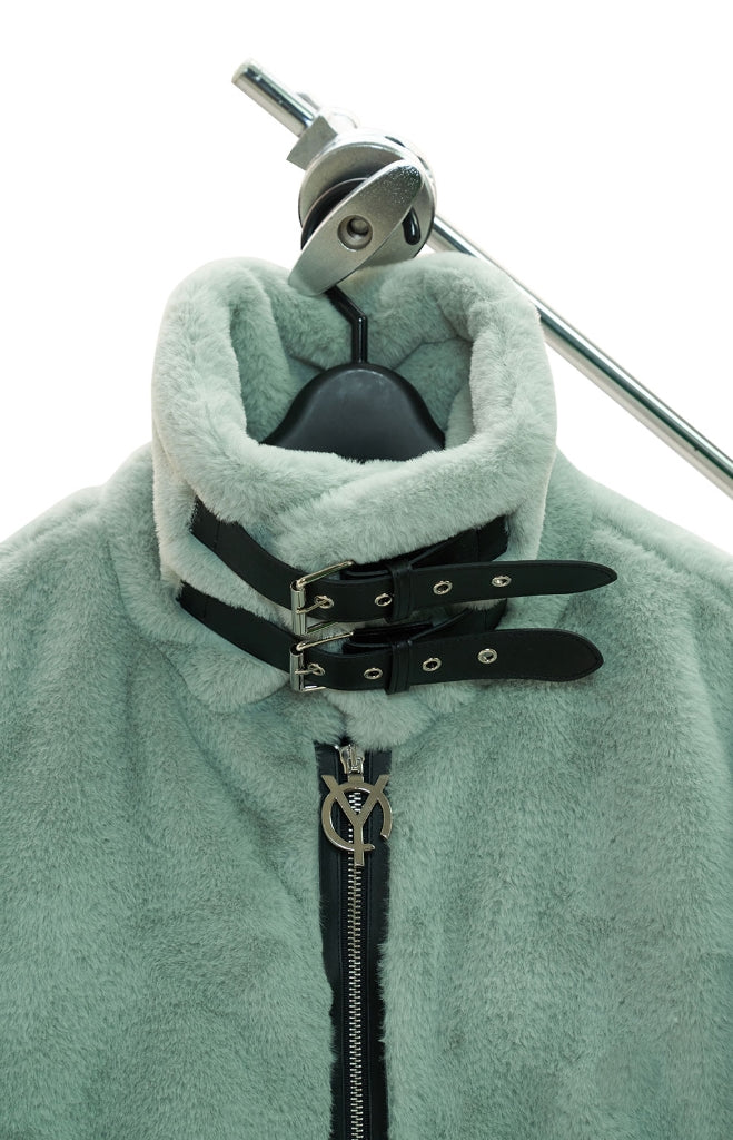 オーワイ(OY) LOGO FUR JACKET - MINT