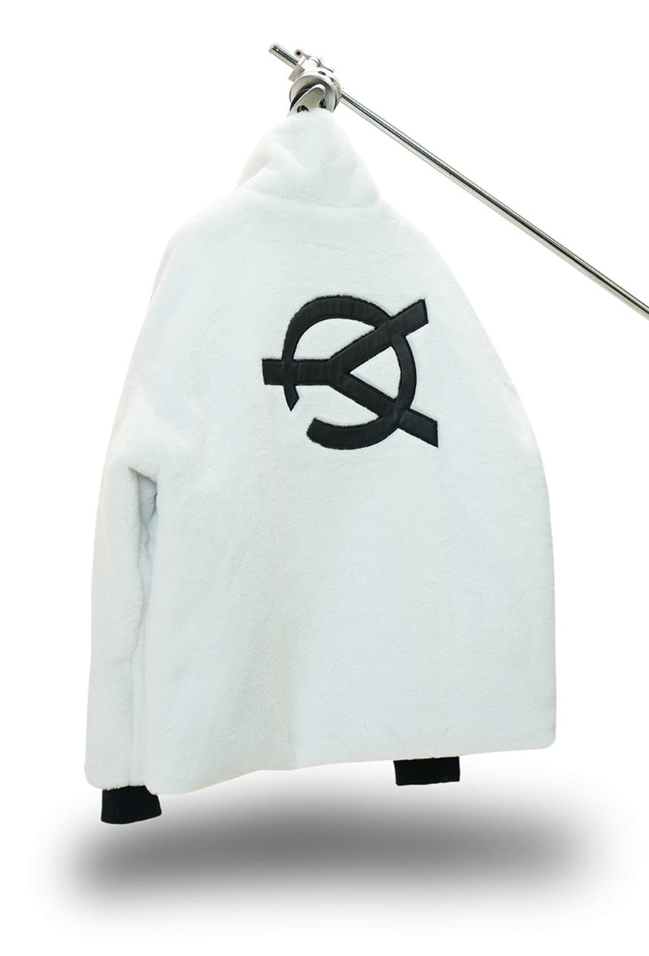 オーワイ(OY) LOGO FUR JACKET - WHITE