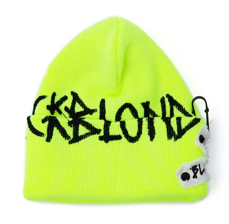 ブラックブロンド(BLACKBLOND) BBD Graffiti Logo Patch Beanie (Neon)