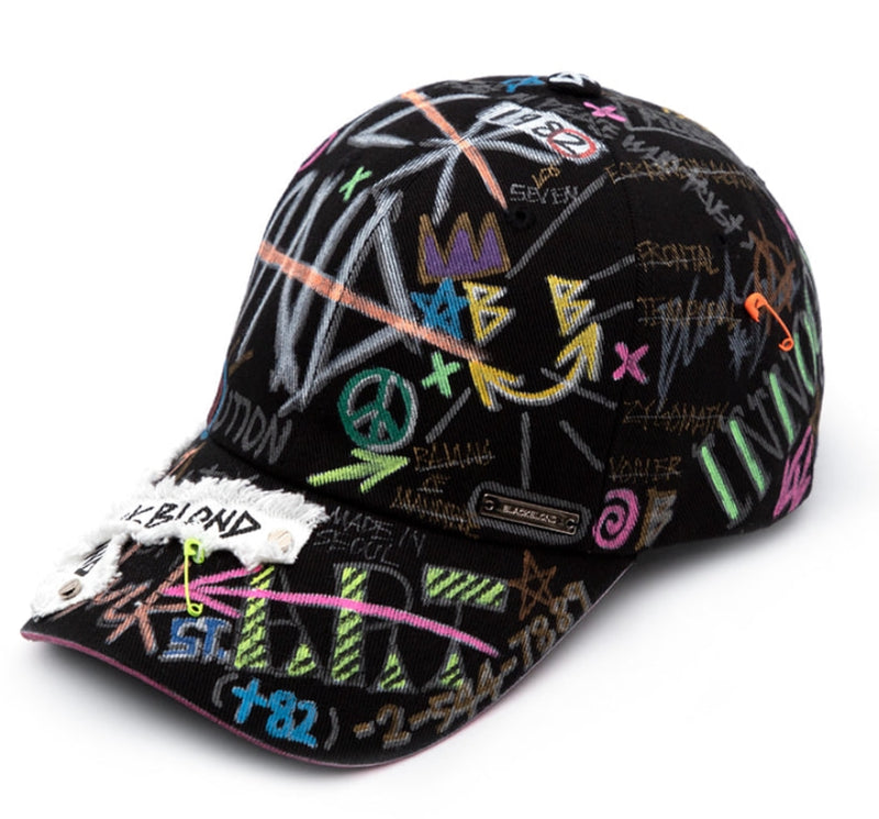 ブラックブロンド(BLACKBLOND) BBD Plate Logo Cap Graffiti Ver. (Black)