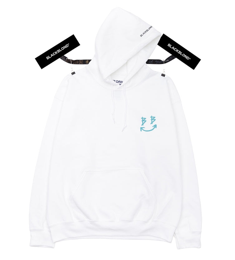 ブラックブロンド(BLACKBLOND)BBD Devil Smile Logo Hoodie (White)