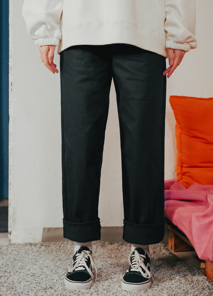 ダブルユーブイプロジェクト(WV PROJECT) BECKY WIDE DENIM PANTS BLACK SYLP7351