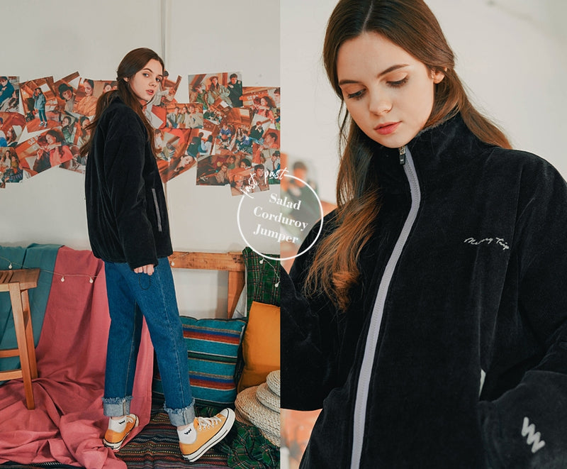 ダブルユーブイプロジェクト(WV PROJECT) Salad Corduroy Jumper Black CJOT7350