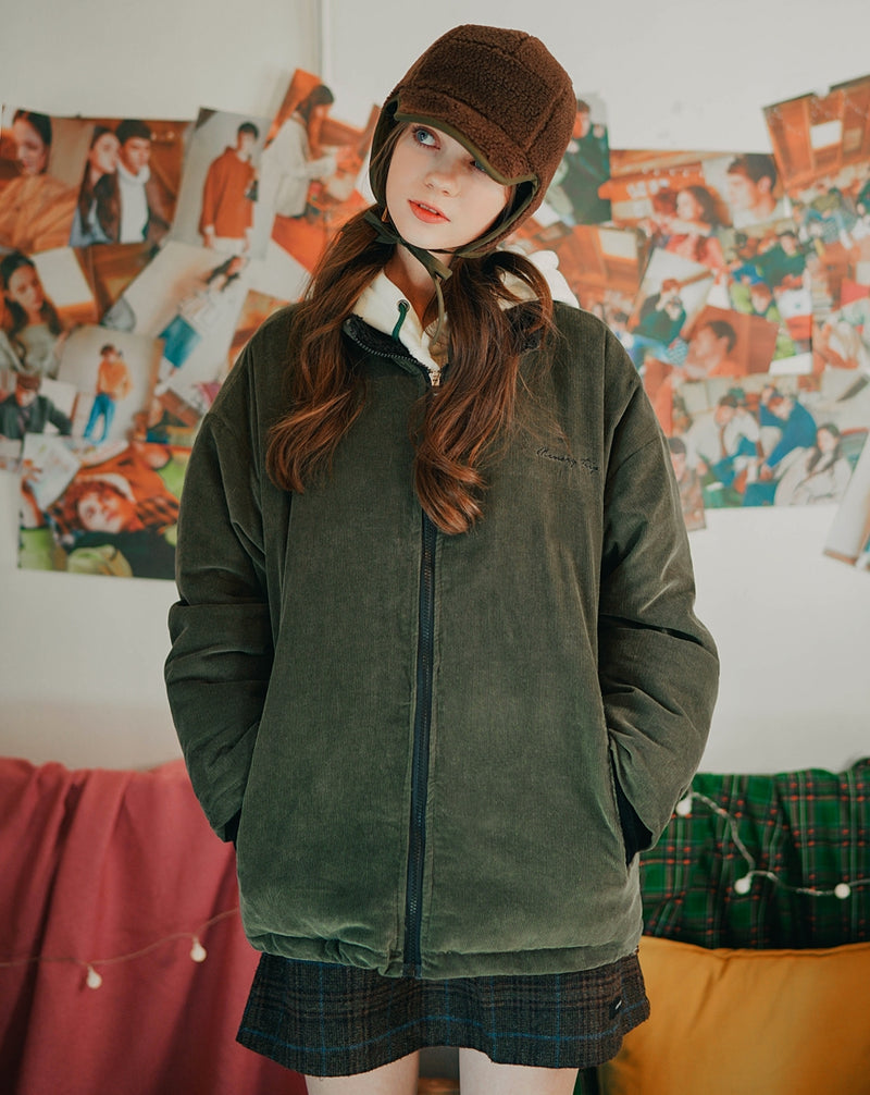 ダブルユーブイプロジェクト(WV PROJECT) Salad Corduroy Jumper Khaki CJOT7350