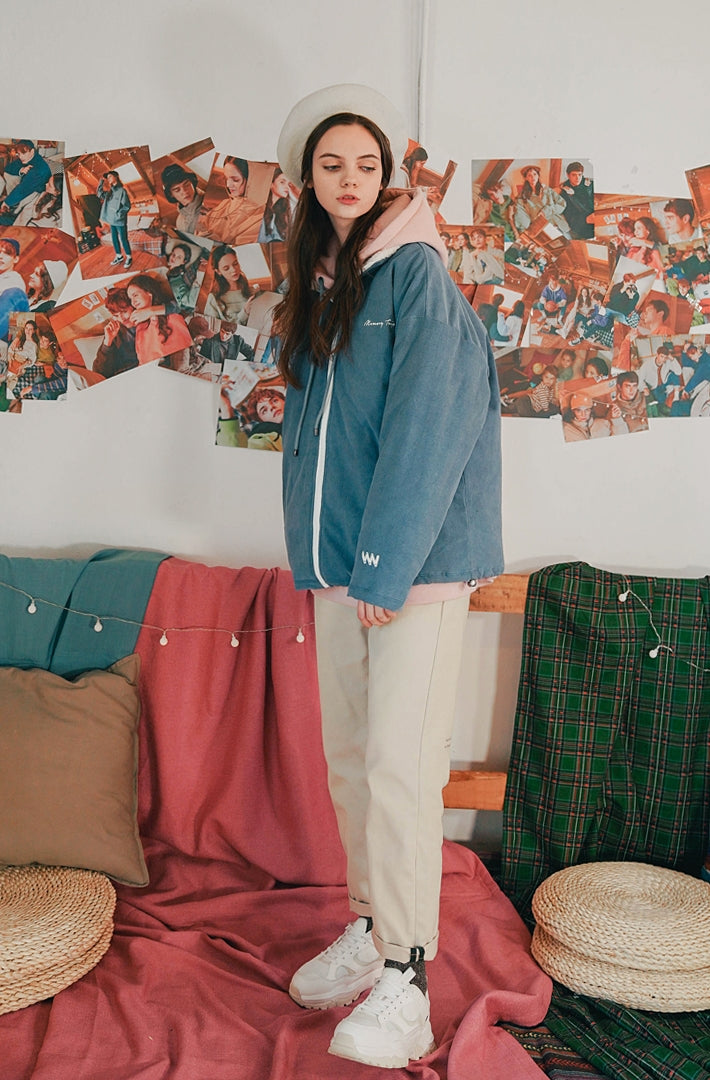 ダブルユーブイプロジェクト(WV PROJECT) Salad Corduroy Jumper Blue CJOT7350