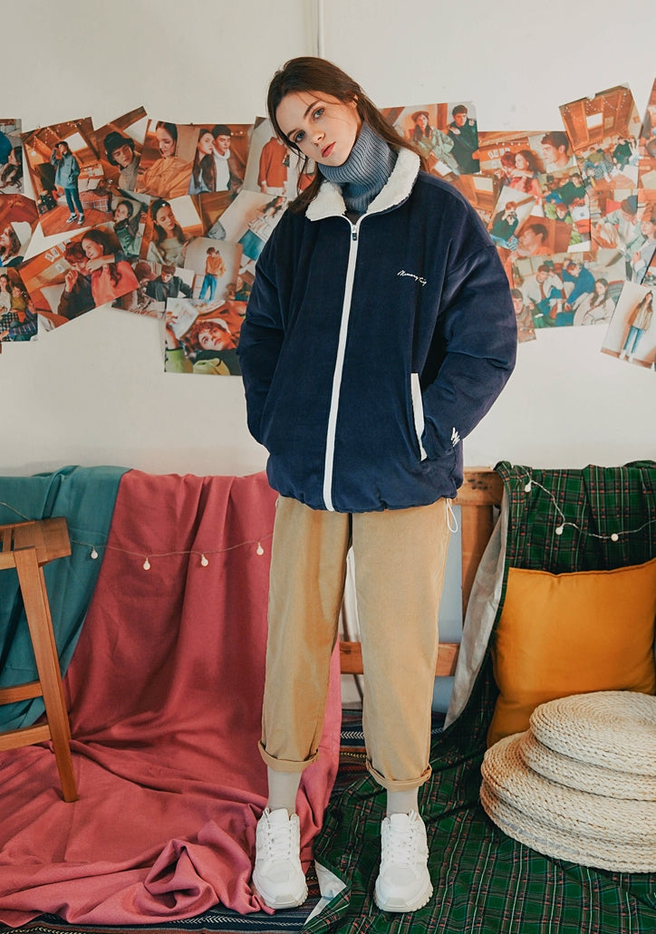 ダブルユーブイプロジェクト(WV PROJECT) Salad Corduroy Jumper Navy CJOT7350