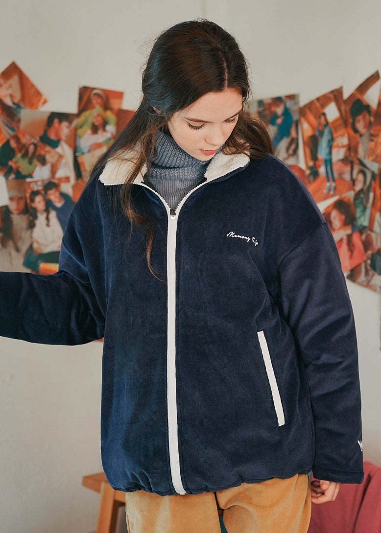 ダブルユーブイプロジェクト(WV PROJECT) Salad Corduroy Jumper Navy CJOT7350