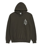 アクメドラビ(acme' de la vie) ADLV GLOW IN THE DARK EMBRO LOGO HOODIE DARK KHAKI