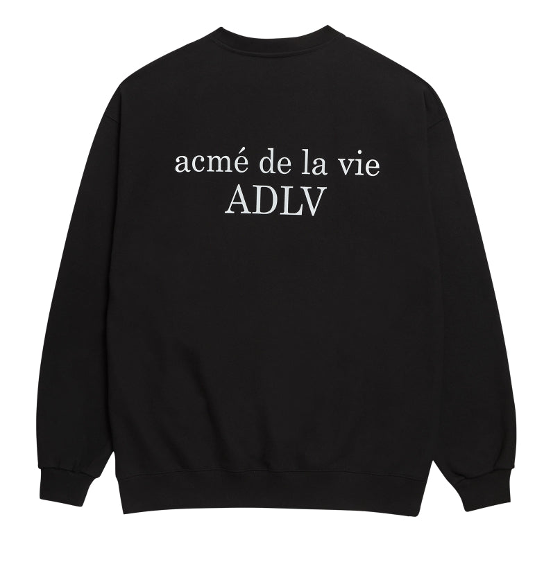 アクメドラビ(acme' de la vie)  ADLV LOGO SWEATSHIRT BLACK