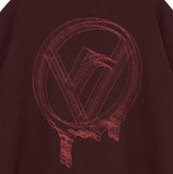 オベルー(OVERR) NONE.1 OVR BIG LOGO PRINTING WINE SWEATSHIRTS