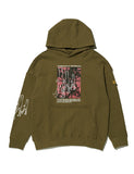 オベルー(OVERR) NONE.1 SEAM POINT BROWN HOODIE