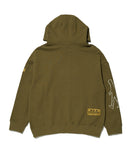 オベルー(OVERR) NONE.1 SEAM POINT BROWN HOODIE