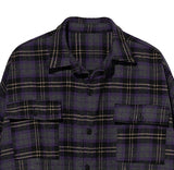 オベルー(OVERR) NONE.1 LABEL POINT PURPLE CHECK SHIRTS