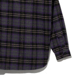 オベルー(OVERR) NONE.1 LABEL POINT PURPLE CHECK SHIRTS