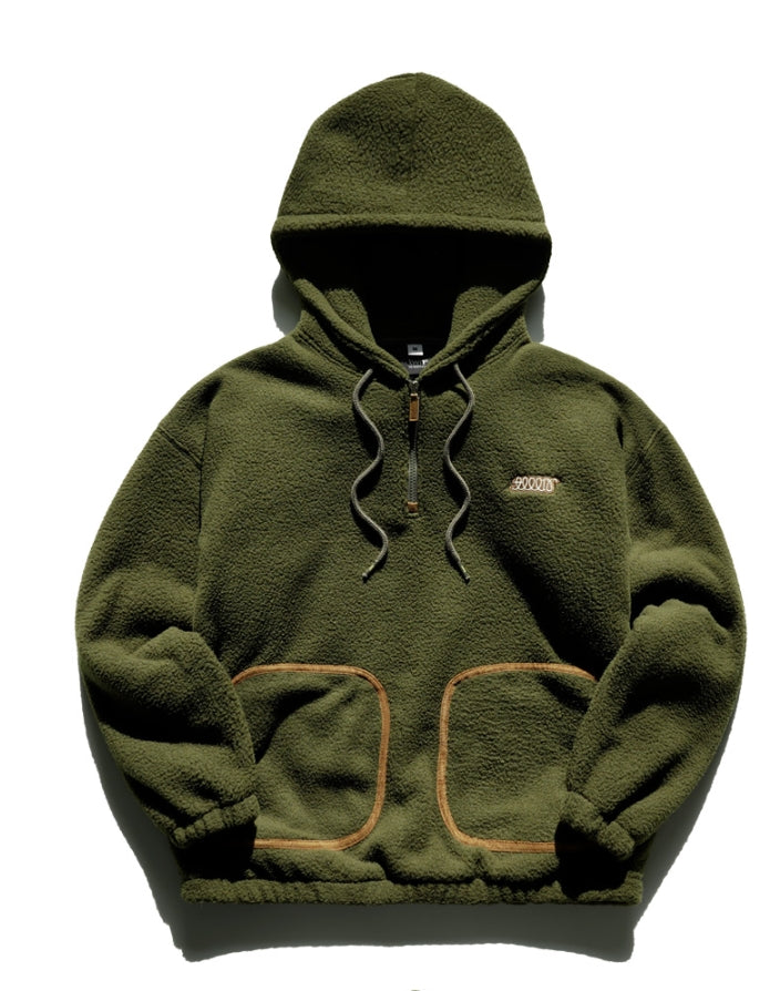 ティーダブリューエヌ(TWN)LINE POCKET LANITAL HOODIE KHAKI STHD3256