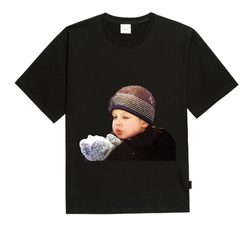 アクメドラビ(acme' de la vie) ADLV BABY FACE SHORT SLEEVE BLACK WINTER BOY