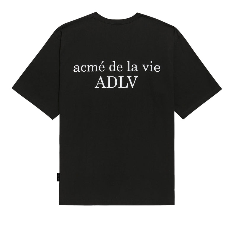 アクメドラビ(acme' de la vie) ADLV BABY FACE SHORT SLEEVE BLACK WINTER BOY