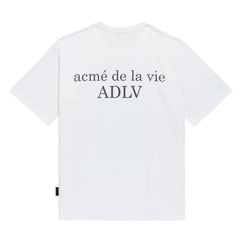アクメドラビ(acme' de la vie) ADLV BABY FACE SHORT SLEEVE WHITE WITH A MUG