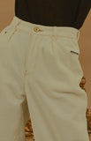 オクトーバーサード(Oct.3) ] Gold Stitch Wide Pants [White]