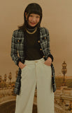 オクトーバーサード(Oct.3) ] Gold Stitch Wide Pants [White]