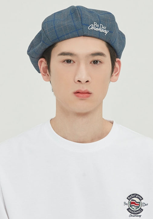 ロマンティッククラウン(ROMANTIC CROWN) FRIDAY NEWSBOY CAP_BLUE
