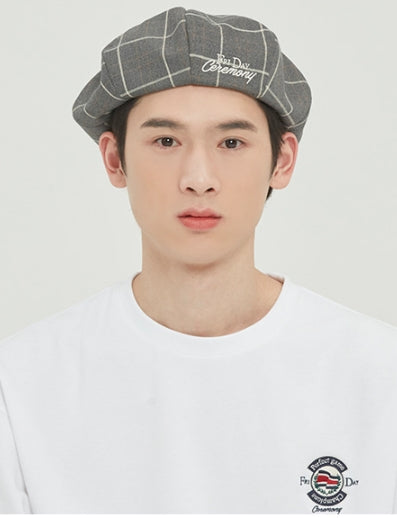 ロマンティッククラウン(ROMANTIC CROWN)FRIDAY NEWSBOY CAP_GREY