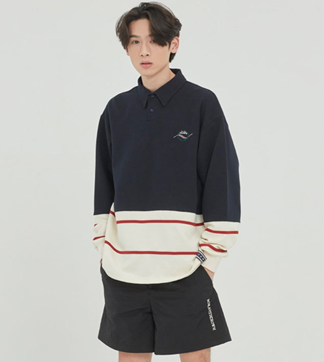 ロマンティッククラウン(ROMANTIC CROWN) FRIDAY POLO SHIRT_NAVY