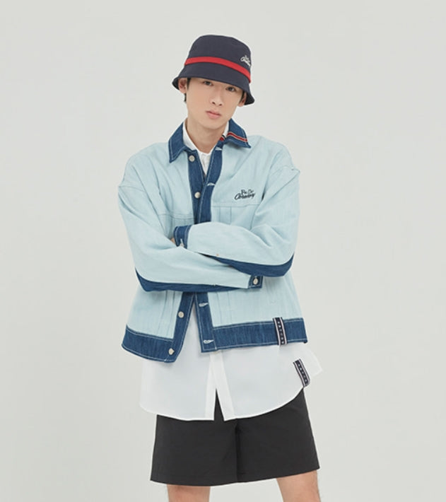 ロマンティッククラウン(ROMANTIC CROWN) FRIDAY TRUCKER JACKET_SKY BLUE