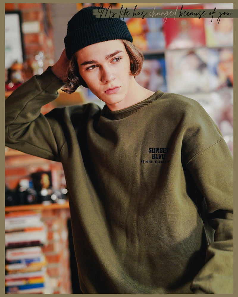 ダブルユーブイプロジェクト(WV PROJECT) SUNSET SWEAT SHIRT KHAKI KHMT7357