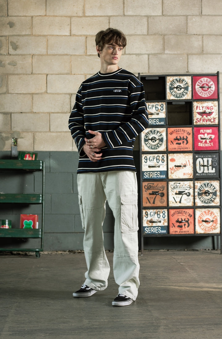 シディスコンマ(SHETHISCOMMA)BASIC STRIPE SLEEVE T