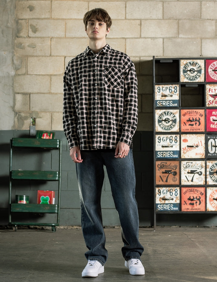 シディスコンマ(SHETHISCOMMA) BASIC LINE SHIRTS(BLACK)