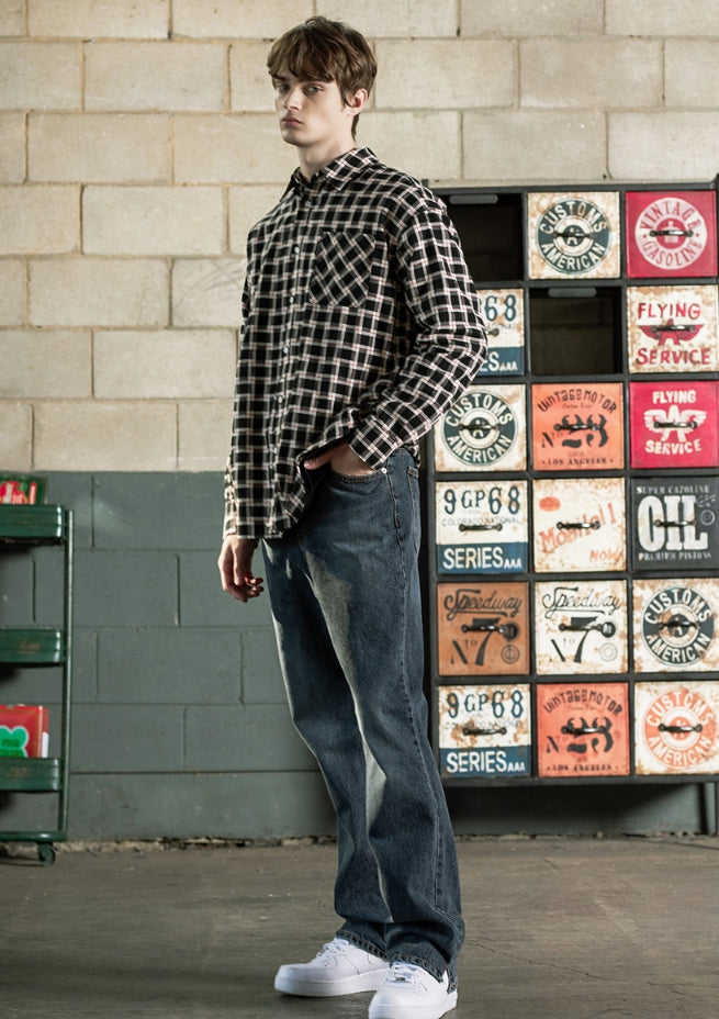 シディスコンマ(SHETHISCOMMA) BASIC LINE SHIRTS(BLACK)