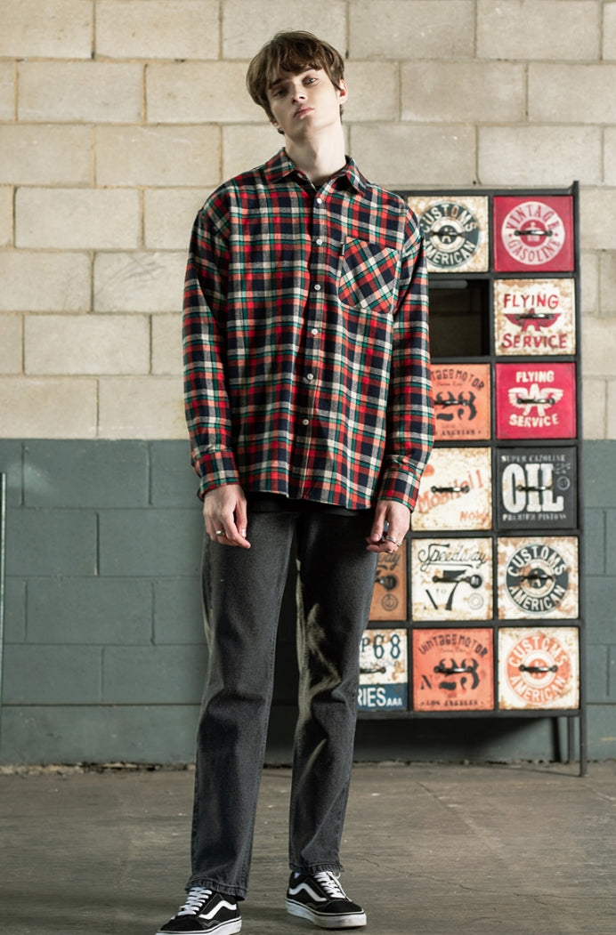 シディスコンマ(SHETHISCOMMA) BASIC LINE SHIRTS(ORANGE)