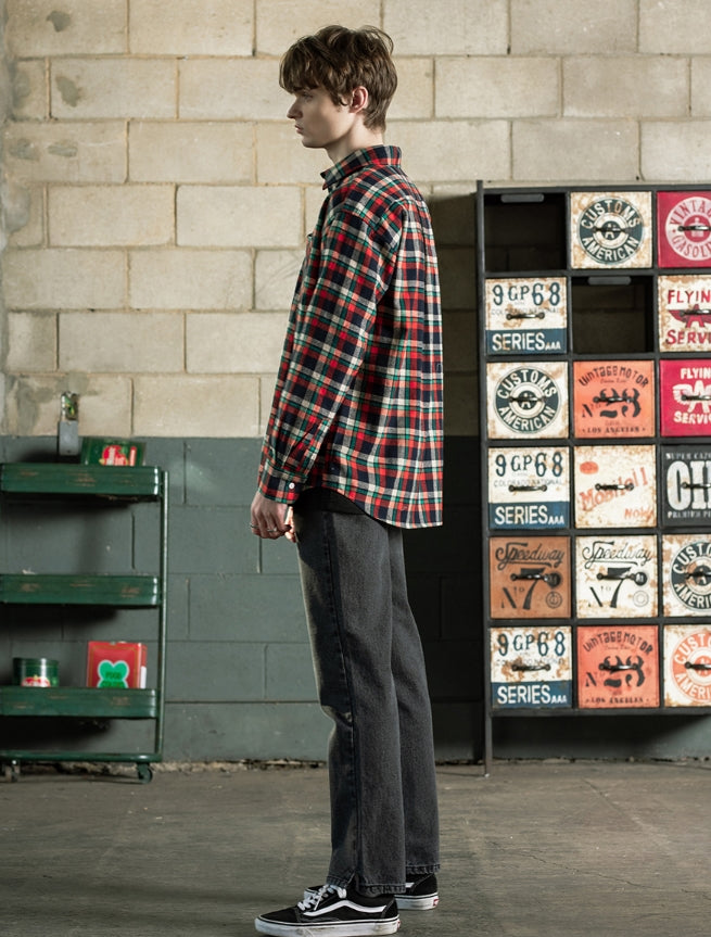 シディスコンマ(SHETHISCOMMA) BASIC LINE SHIRTS(ORANGE)