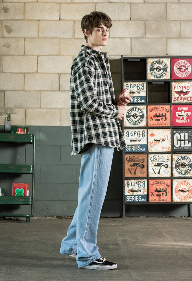 シディスコンマ(SHETHISCOMMA) SPECIAL LINE SHIRTS(GREEN)