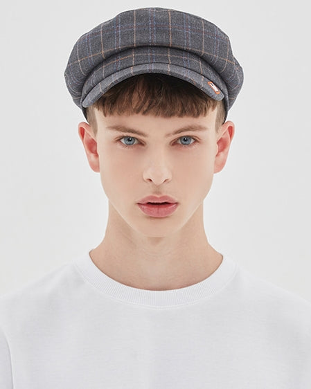 ベドインベド(BADINBAD) CHECK CASTRO CAP_CHARCOAL