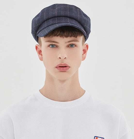 ベドインベド(BADINBAD) CHECK CASTRO CAP_NAVY