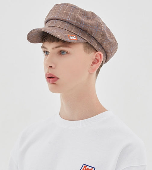 ベドインベド(BADINBAD) CHECK CASTRO CAP_BEIGE