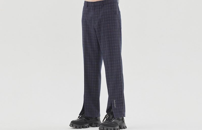 ベドインベド(BADINBAD) CANABY STREET CHECK PANTS_NAVY