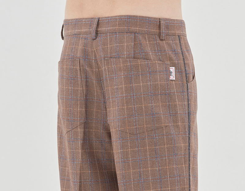 ベドインベド(BADINBAD) CANABY STREET CHECK PANTS_BEIGE