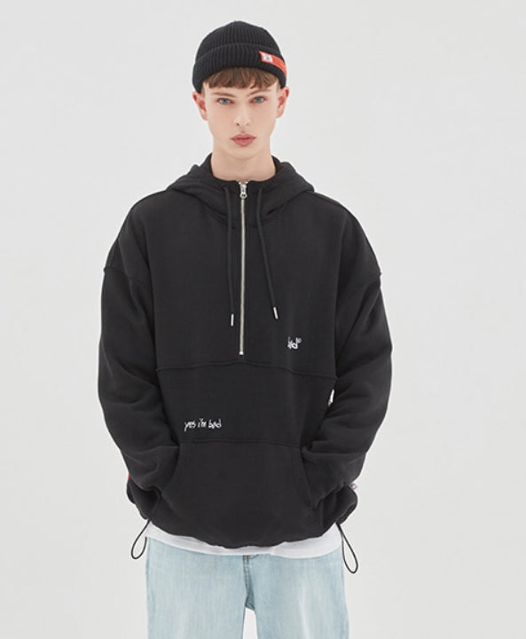 ベドインベド(BADINBAD) SCRIBE LOGO ANORAK_BLACK