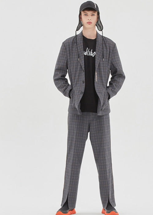 ベドインベド(BADINBAD) CANABY STREET CHECK JACKET_CHARCOAL