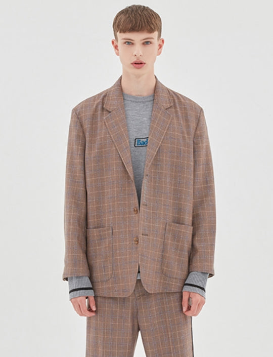 ベドインベド(BADINBAD)CANABY STREET CHECK JACKET_BEIGE