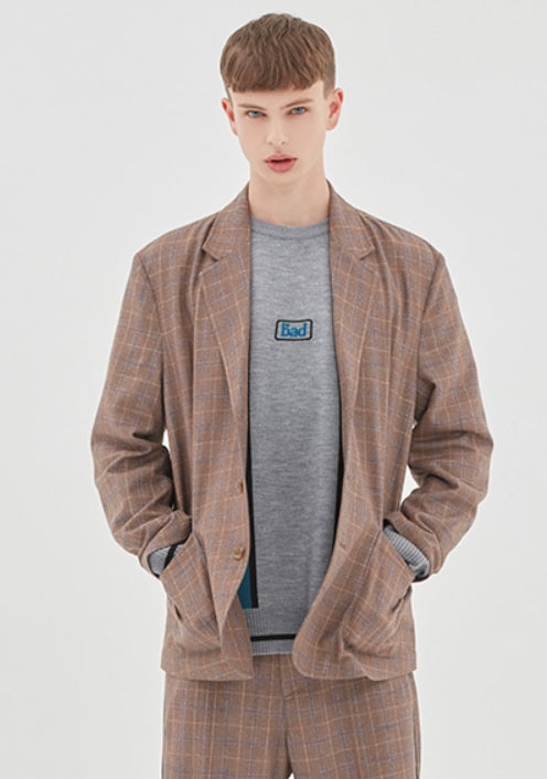 ベドインベド(BADINBAD)CANABY STREET CHECK JACKET_BEIGE